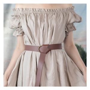 French Meadows Natural Puff Sleeve Linen Chemise